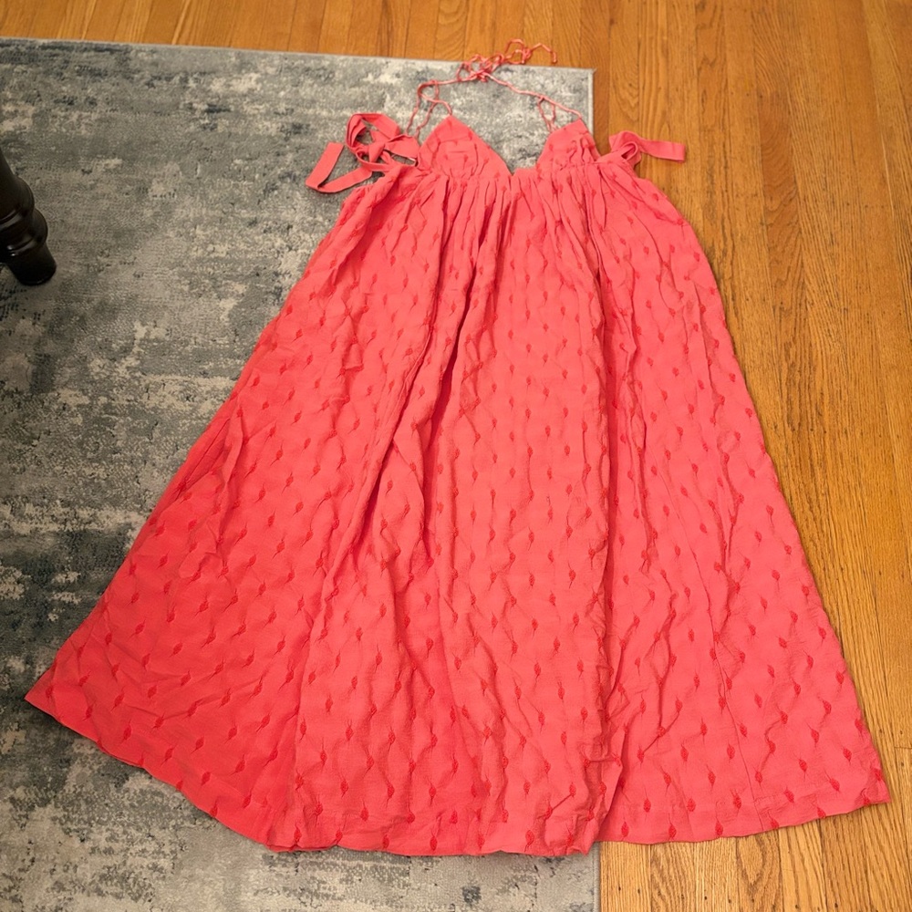 NWT! RARE! Free People Primmy Midi Dress, SZ Small in Ice Coral - Picture 6 of 15